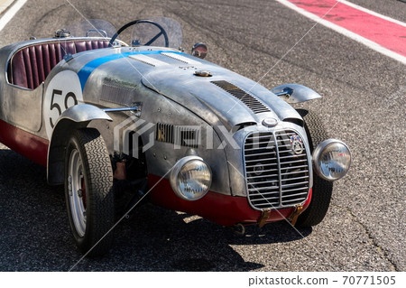 Vintage veteran car Aero Minor Sport stands on road Vintage veteran car Aero Minor Sport stands on road 70771505