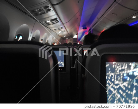 Interior of a modern Turkish Airlines Boeing 747 aircraft 70771956