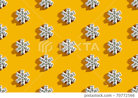 orange xmas background snowflake seamless pattern orange xmas background snowflake seamless pattern 70772566