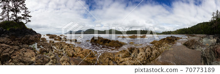 Beautiful Panoramic View of West Pacific Ocean Coast on the Northern Vancouver Island 70773189