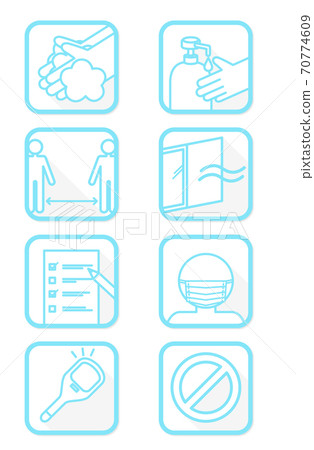 Coronavirus infection prevention measures icon Coronavirus infection prevention measures icon 70774609