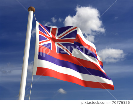 Hawaii flag (with clipping path) 70776526
