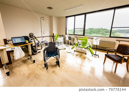 Long-term care facility Bright rehabilitation training room Functional training room 70778144