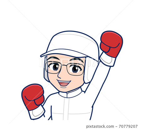 boxing, boxing glove, blue collar worker 70779207