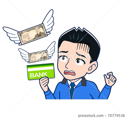 cash, character, passbook 70779536