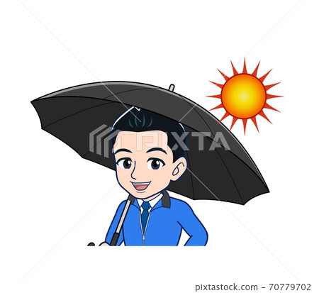 陽傘 防暑 男人 70779702