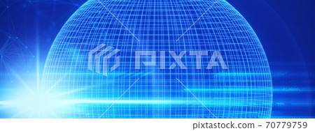 抽象藍色光芒 70779759