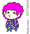 Handwritten style Amabie hair change 70779919