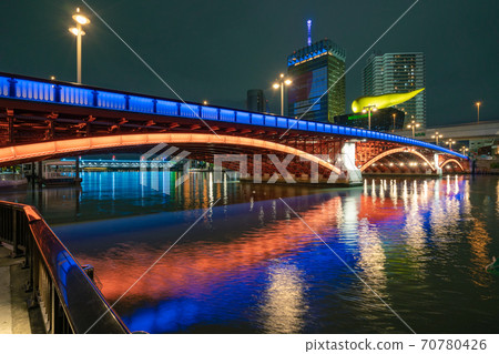 Illuminated Azumabashi and Asahi Super Dry Hall <October 2020> 70780426