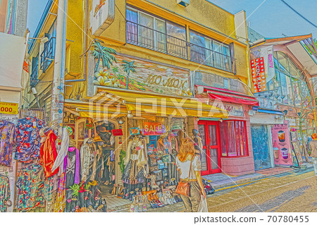 [Anime style] Cityscape of Tokyo Scenery around Harajuku Takeshita Street 70780455