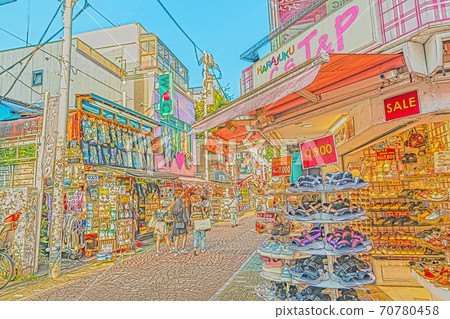[Anime style] Cityscape of Tokyo Scenery around Harajuku Takeshita Street 70780458