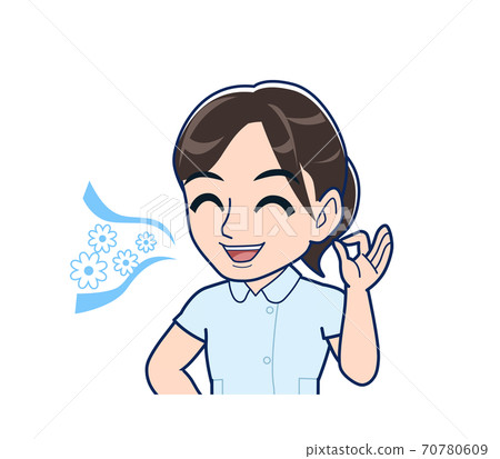 deep breath, nurse, registered nurse - Stock Illustration [70780609 ...