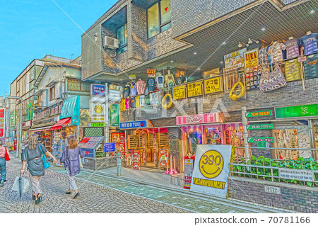 [Anime style] Cityscape of Tokyo Scenery around Harajuku Takeshita Street 70781166