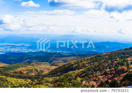 Bandai-Azuma Skyline landscape bird's-eye view Fukushima City, Fukushima Prefecture Bandai-Azuma Skyline landscape bird's-eye view Fukushima City, Fukushima Prefecture 70781631
