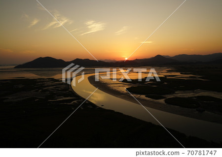 Suncheon Bay, S Line, Wetland, Sunset, Yongsan Observatory 70781747