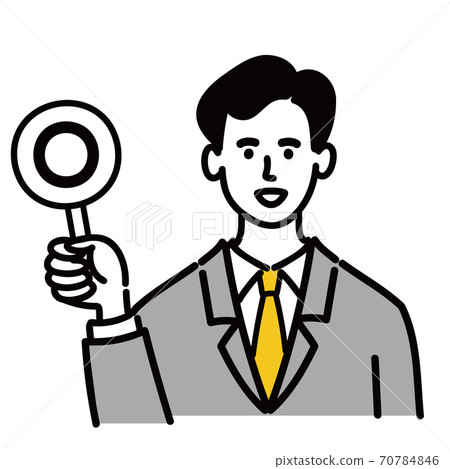 Men's Young Suit Vector Pop Maru ○ × 70784846