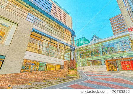 [Anime style] Cityscape of Tokyo Scenery around Jinnan 1-chome, Shibuya-ku 70785293