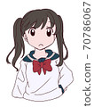 初中女孩前面 70786067