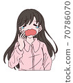 初中女孩早上起來 70786070