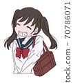 初中女孩微笑 70786071