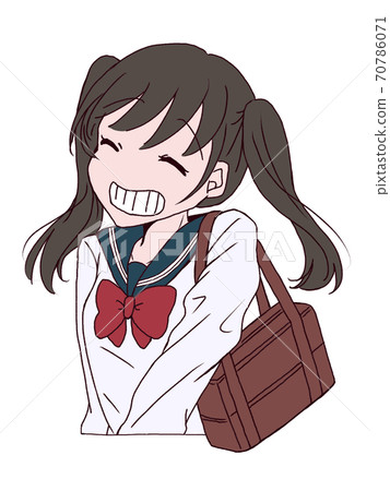 初中女孩微笑 70786071