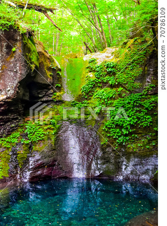 Waterfall is waterless Oshiraji waterfall 70786109