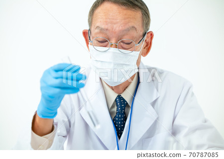 Research image: A man in a white coat Research image: A man in a white coat 70787085