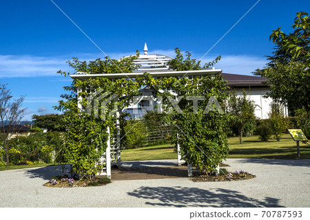 長野縣中野市秋季六本木公園的信州涼亭 長野縣中野市秋季六本木公園的信州涼亭 70787593