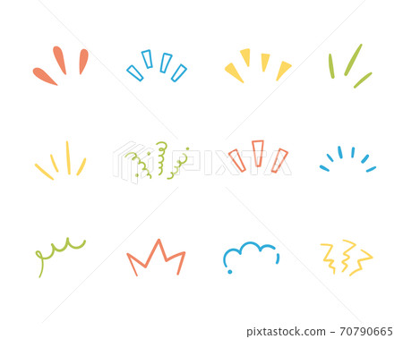 手寫告示線，注意標記集/點/濃度/驚奇/裝飾/裝飾/太陽線/驚奇/理解 70790665