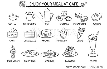 Cafe food icon set 70790783