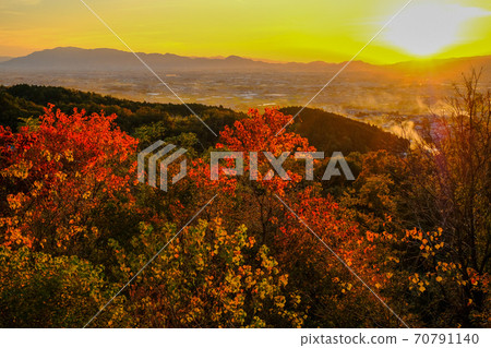 Evening view of the Nara Basin (Nara City, Nara City, Nara Prefecture) Evening view of the Nara Basin (Nara City, Nara City, Nara Prefecture) 70791140