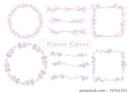 輕柔的花框套裝 70791353