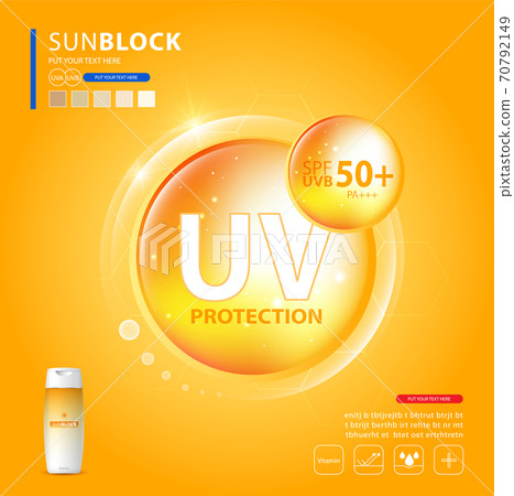 UV protection or ultraviolet sunblock icon. Vector illustration design. 70792149