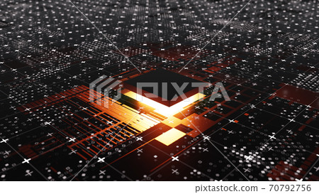 Abstract Central Computer Processors Concept-插圖素材 [70792756] - PIXTA圖庫