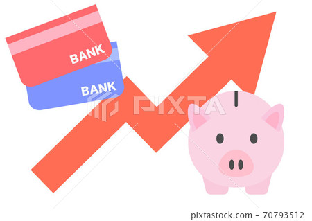 Image of rising savings Vector illustration 70793512