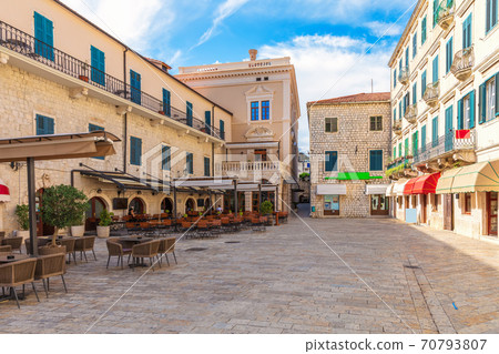 Square of Arms in the Old Town of Kotor , Montenegro 70793807
