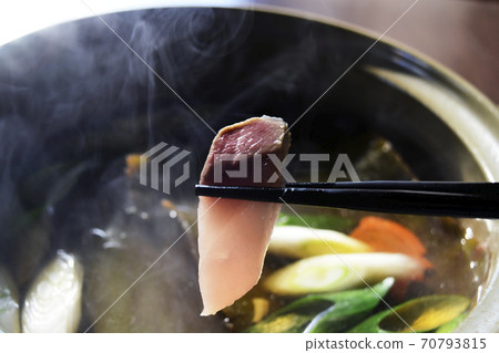 武里bu鍋鍋魚料理武里aomono冬季食品料理鍋料理negi美味 照片素材 圖片 圖庫