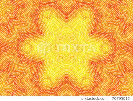 Abstract yellow and orange concentric mosaic pattern 70795015