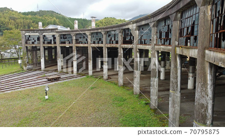 Aerial view of the former Bungo Mori Roundhouse Aerial view of the former Bungo Mori Roundhouse 70795875