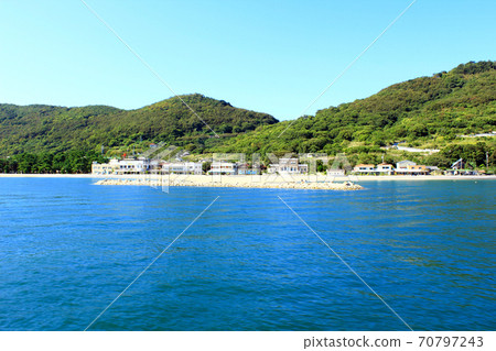 Kagawa Megijima Onigashima Beach Seen From Stock Photo 70797243 Pixta