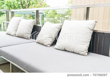 pillow on patio chair 70798097