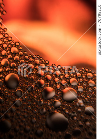 Crystal in red and yellow color water with bubble Crystal in red and yellow color water with bubble 70798210