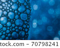 Water drops on blue background 70798241