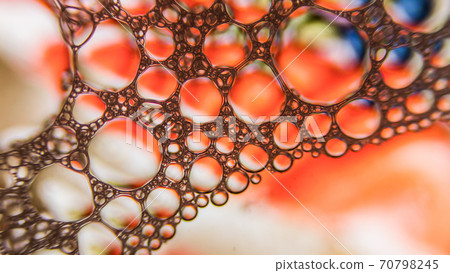 Amazing Macro closeup of a colorful soap bubble Amazing Macro closeup of a colorful soap bubble 70798245