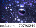 Water drops crystal on dark purple background 70798249