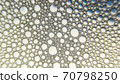 Gold water drops on bubble background with amazing texture 70798250