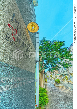 [動漫風格]澀谷貓街周圍的東京風光的城市風光 70798955