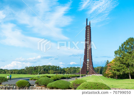 百年紀念塔藍天背/北海道札幌市 70799050