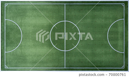 Football field, Soccer field with white border lines 70800761