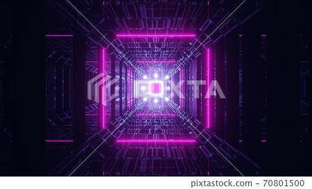 futuristic space ship outer space tunnel 3d rendering 3d illustration background wallpaper 70801500